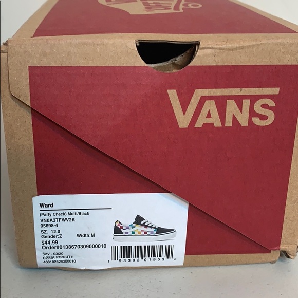 VANS BIG KID WARD SNEAKERS Party Check - Picture 7 of 14